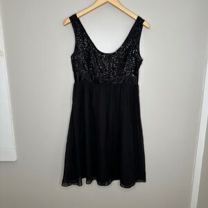 black a line sequin dress Primavera Couture 4353 Size 6 Black Floral Sequin A Line Prom Dress Backless Corset Formal Maxi Slit Gown main image 0